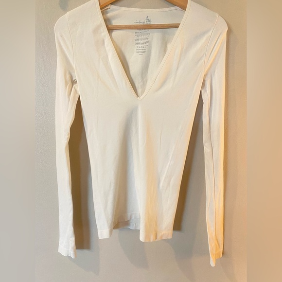 Free People intimately Seamless Solid Deep V Neck Top - Picture 2 of 3